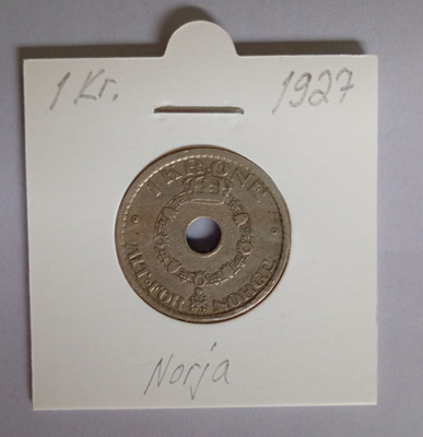 Norja 1 Kroner v.1927 KM#385