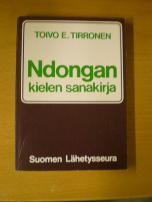 Toivo E. Tirronen: Ndongan kielen sanakirja
