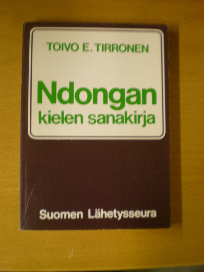 Toivo E. Tirronen: Ndongan kielen sanakirja