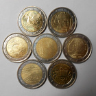 Suomi. 2€ juhlarahat, 7 erilaista kolikkoa. - pikkukuva 1