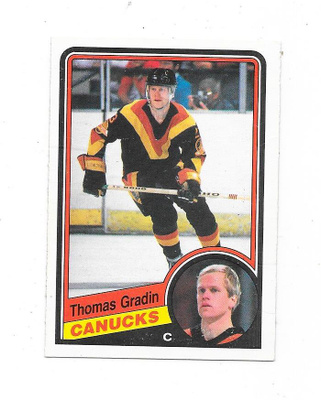 1984-85 OPC #319 Thomas Gradin , Vancouver Canucks