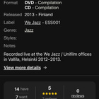Live At We Jazz Season 1 cd + dvd - pikkukuva 5