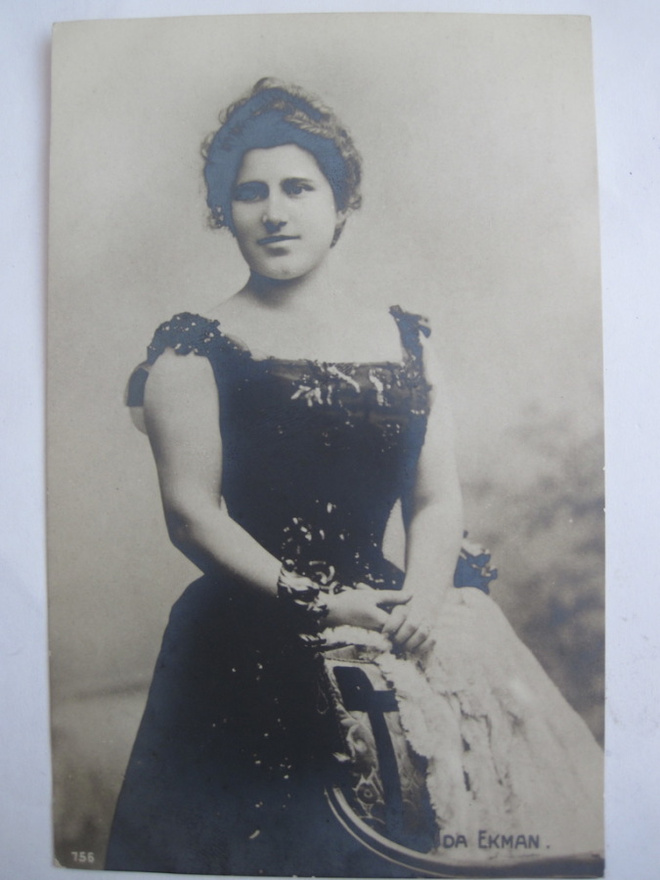 VANHA Postikortti Ida Ekman Oopperalaulaja 1900-l