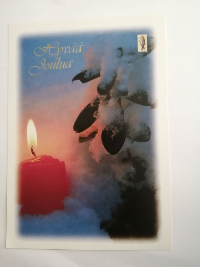 Suomen luonnonsuojeluliitto Joulukortti. Kynttilä..........
