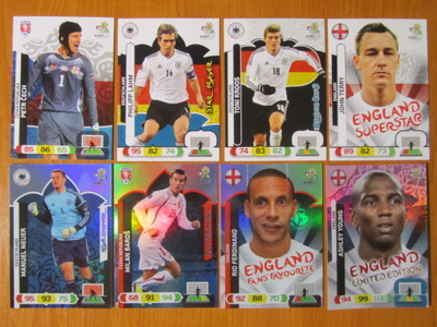Panini Euro 2012 Adrenalyn XL kortteja alk 0,15€ kpl