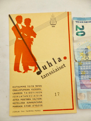 VANHA Kutsu Kortti Imatra Valtionhotelli 1947