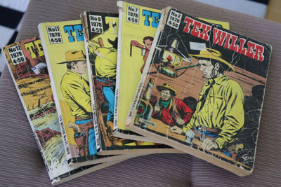 5 kpl Tex Willer 1978 - numerot 2, 7, 8, 11 ja 12