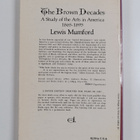 Lewis Mumford : The Brown Decades - A Study of the Arts i... - pikkukuva 2