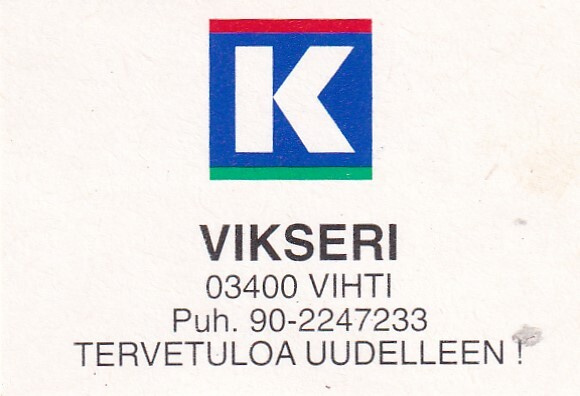 Vihti, Vikseri , Kesko    . s48