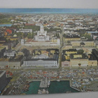 Helsinki, keskustanäkymä, metallihohtokortti, ei p. - pikkukuva 1