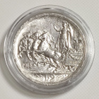 Italia 2 Lire 1914, Vittorio Emanuele III, hopeakolikko - pikkukuva 1
