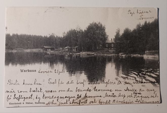 Warkaus, rantanäkymä, asutusta, mv pk, p. 1906