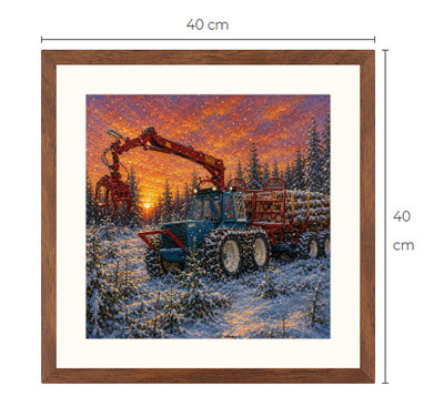 Uusi Ford TEG 750 traktori art print 40 cm x 40 cm