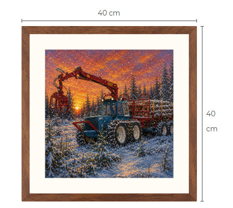 Uusi Ford TEG 750 traktori art print 40 cm x 40 cm