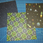3 kpl avaruusaiheisia 15x15 papereita - pikkukuva 2