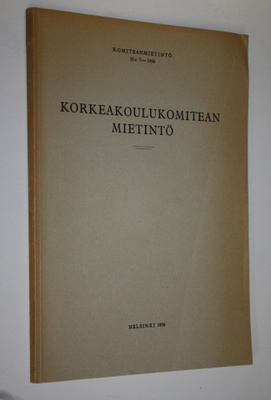 Korkeakoulukomitean mietintö 1956