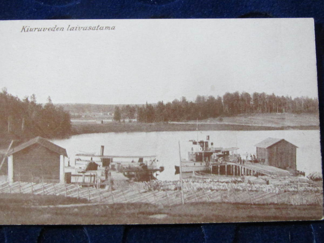 Kiuruveden laivasatama .Laivapostikortti