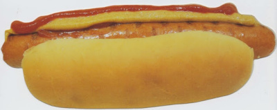 Hot dog (muotoonleikattu kortti)