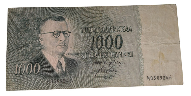 1000 Markkaa 1955 M8309246 kl 3/4