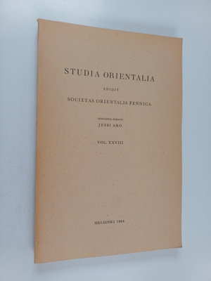Jussi Aro : Stdia orientalia edidit societas orientalis f...