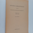 Jussi Aro : Stdia orientalia edidit societas orientalis f... - pikkukuva 1