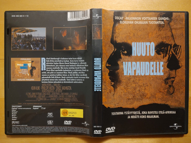Huuto vapaudelle (Cry Freedom) DVD