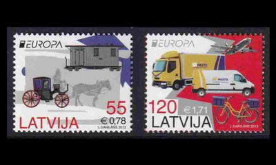 Latvia 861-2 ** Europa postiautoja (2013)