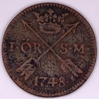 Ruotsi 1 Äyrin Kolikko 1748 - pikkukuva 1