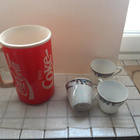 Coke termos 32oz ja kolme pientä posliinikuppia - pikkukuva 1