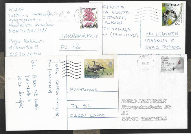 Postilähetyksiä erä 20kpl