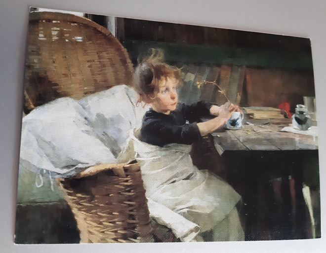 Helene Schjerfbeck uudenveroinen taittokortti