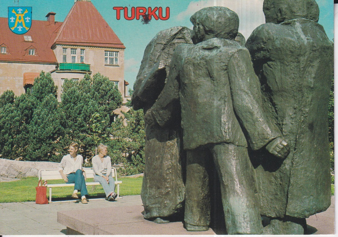 Turku, vaakuna, Ystävyys- patsas, Antti Louhisto    ,e115