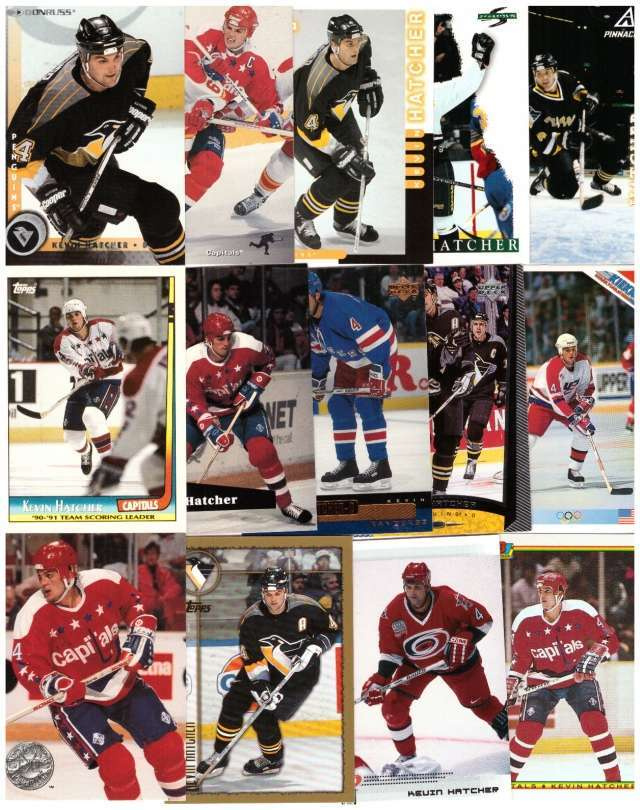 14 x KEVIN HATCHER Capitals, Stars, Penguins, Rangers