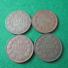 4 kpl 10 penniä - 1865-1913 - pikkukuva 1