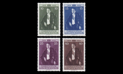 Liechtenstein 348-51 ** Prinssi Franz Josef II 50v (1956)