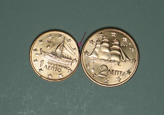 2007 KREIKKA 1c + 2c suoraan pötköstä UNC