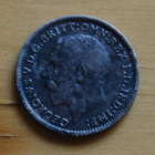1917 Great Britain 3 Pence Threepence Silver Coin - pikkukuva 2