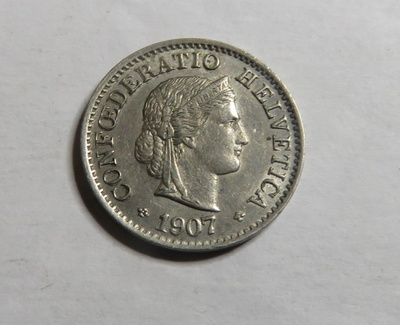 Sveitsi 5 rappen 1907