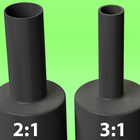 LIIMASUKKA 7 mm = 7mm-->2,5mm (3:1) - valkoinen 1,3m - pikkukuva 3