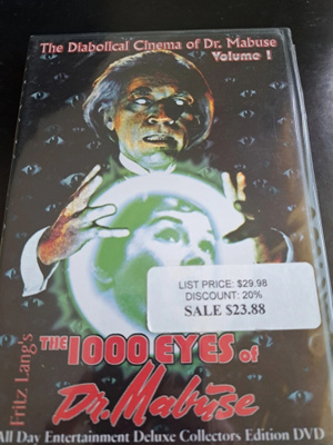 The 1000 eyes of dr.mabuse DVD (UUSI)