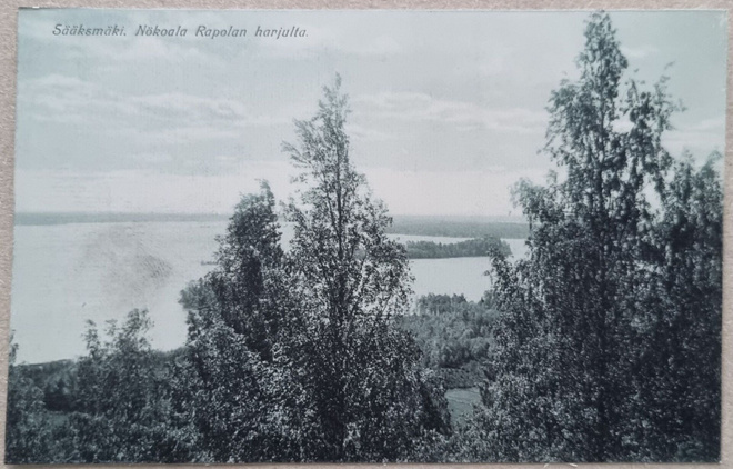Sääksmäki Rapolan harjulta postikortti+negatiivi