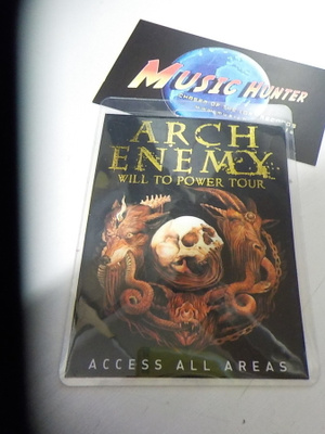 ARCH ENEMY WILL TO POWER TOUR 2017 BACKSTAGE PASSI .