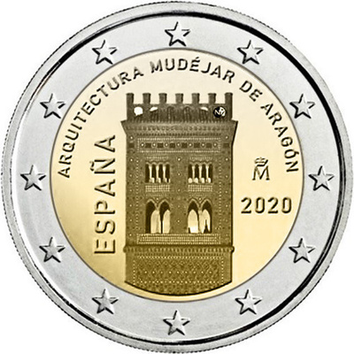 ** ESPANJA 2€ 2020 Aragon pillerissä **