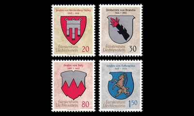 Liechtenstein 440-3 ** Vaakunoita (1964)