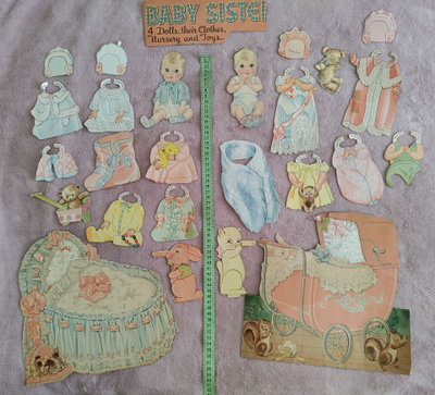 Paperinuket Baby Sisters 4 kpl 1940-luku