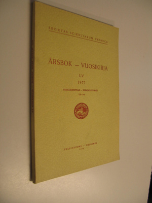 Societas Scientiarum Fennica : Årsbok - vuosikirja LV 1977