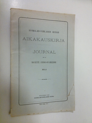 Suomalais-ugrilaisen seuran aikakauskirja XLI