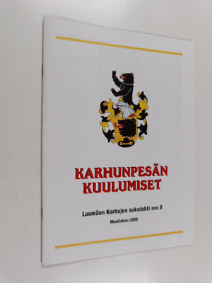 Karhunpesän kuulumiset : Luumäen Karhujen sukulehti nro 8...