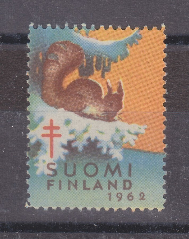 1962 TUB joulumerkki postituoreena