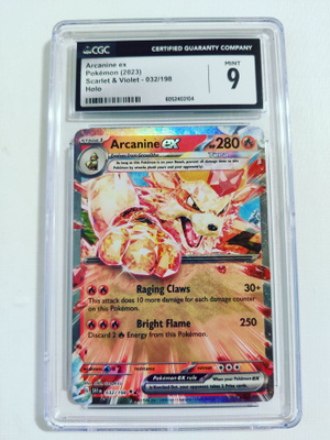 Arcanine ex - Scarlet & Violet 032/198  Holo CGC 9